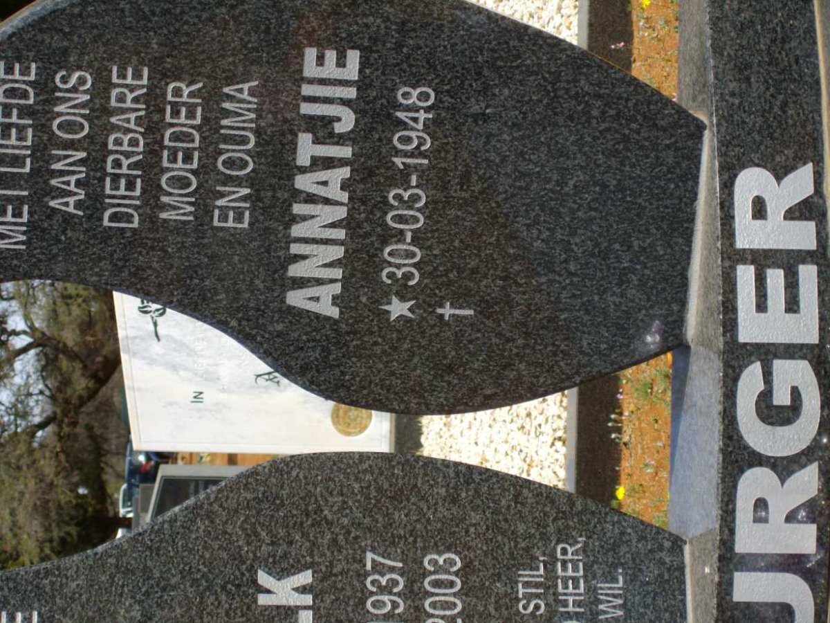 BURGER Annatjie 1948-
