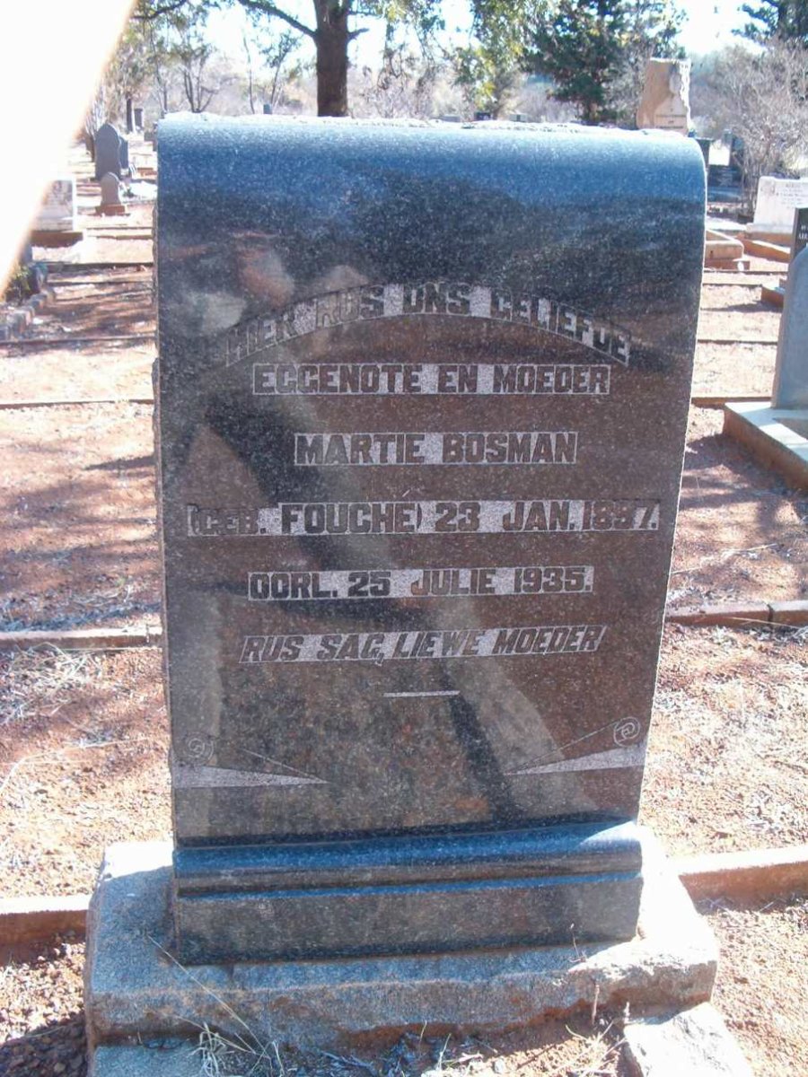 BOSMAN Martie nee FOUCHE 1897-1935