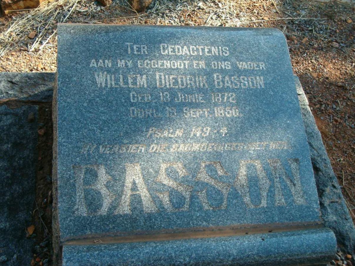 BASSON Willem Diedrik 1872-1950