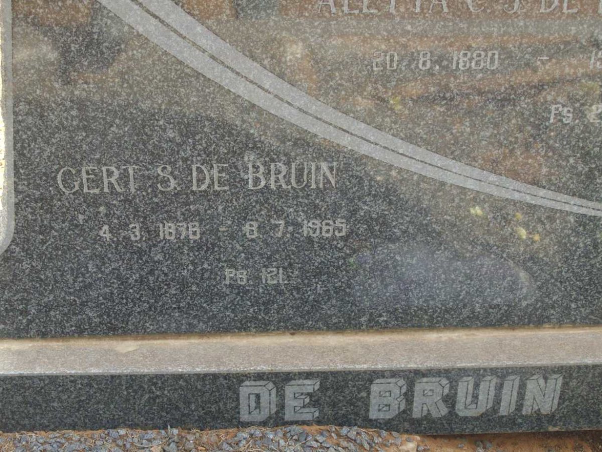 BRUIN Gert S., de 1876-1965