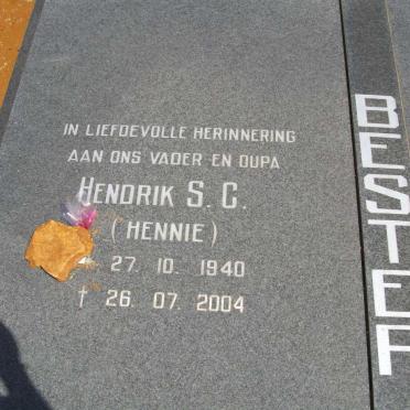 BESTER Hendrik S.C. 1940-2004