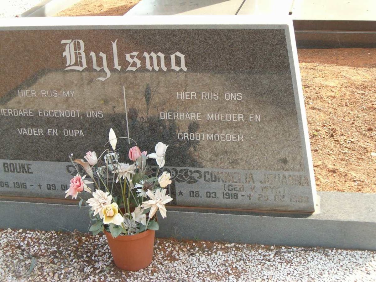 BYLSMA Bourke 1916-1982 &amp; Cornelia Johanna VAN WYK 1918-1963