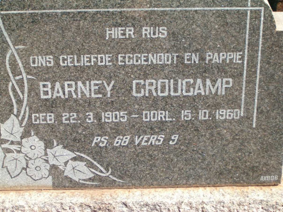 CROUCAMP Barney 1905-1960