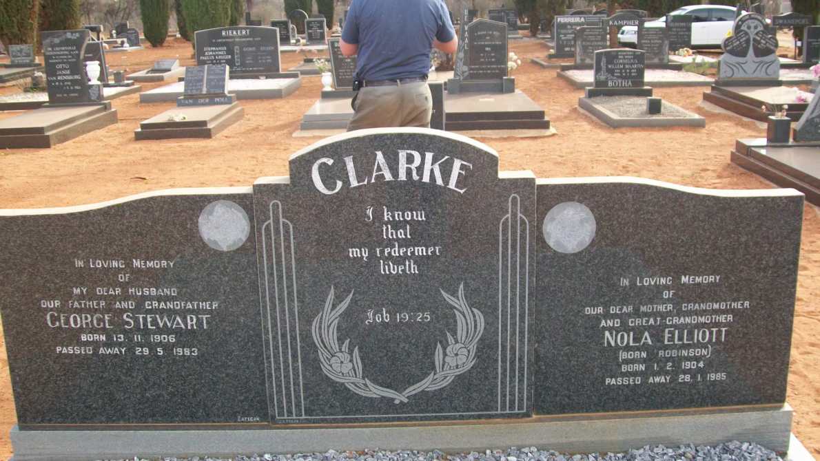CLARKE George Stewart 1906-1983 &amp; Nola Elliott ROBINSON 1904-1985