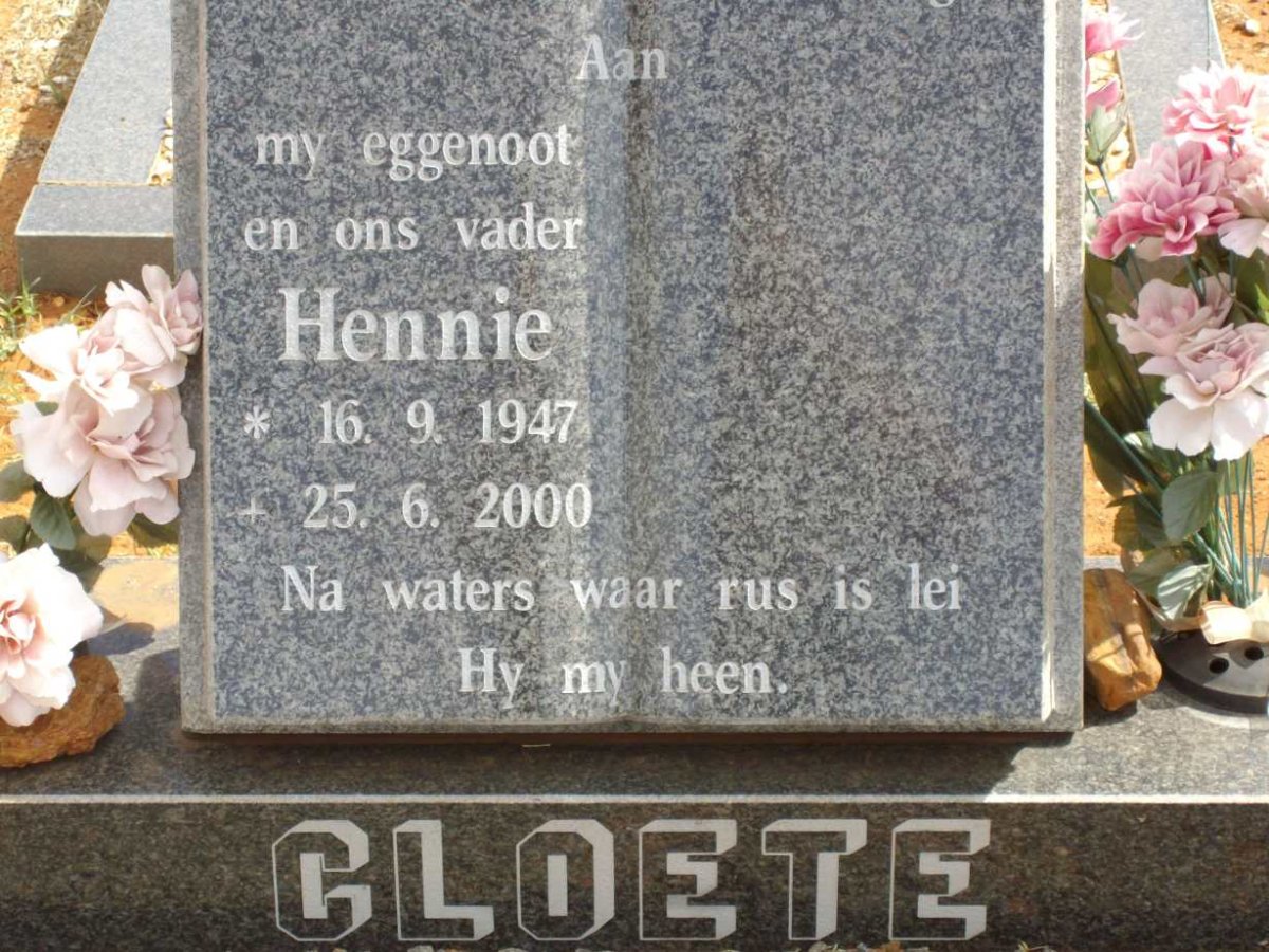 CLOETE Hennie 1947-2000