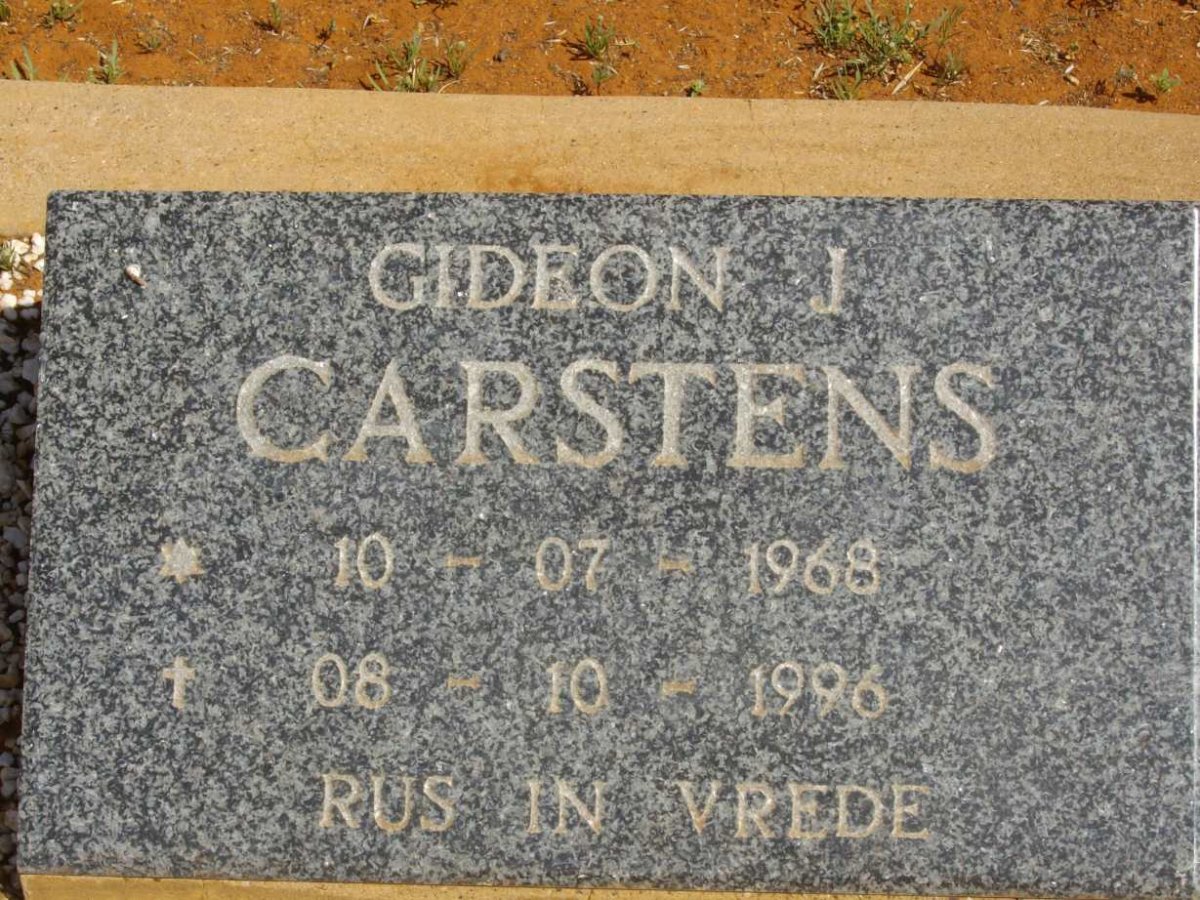 CARSTENS Gideon J. 1968-1996
