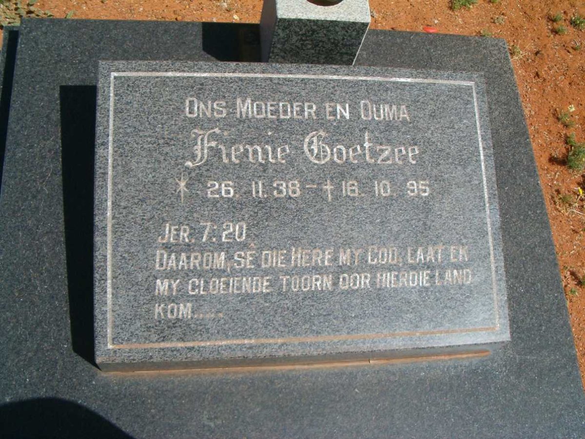 COETZEE Fienie 1938-1995