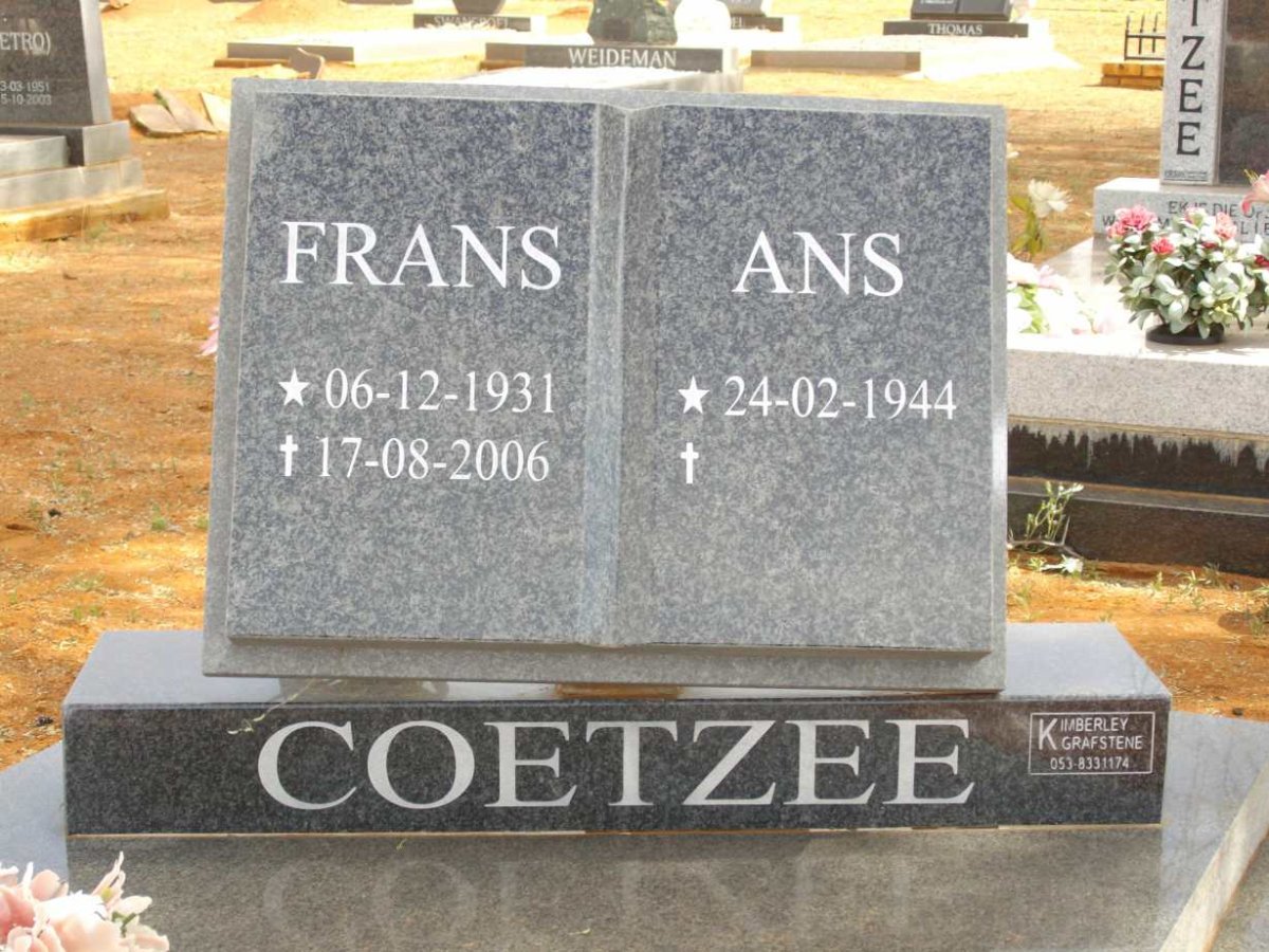 COETZEE Frans 1931-2006 &amp; Ans 1944