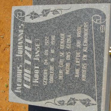 COETZEE Jacobus Johannes 1922-1998