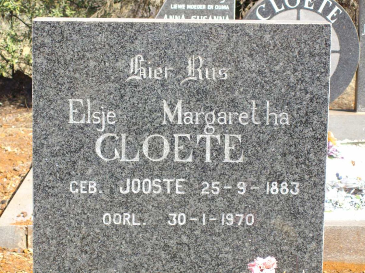CLOETE Elsje Margeretha 1883-1970