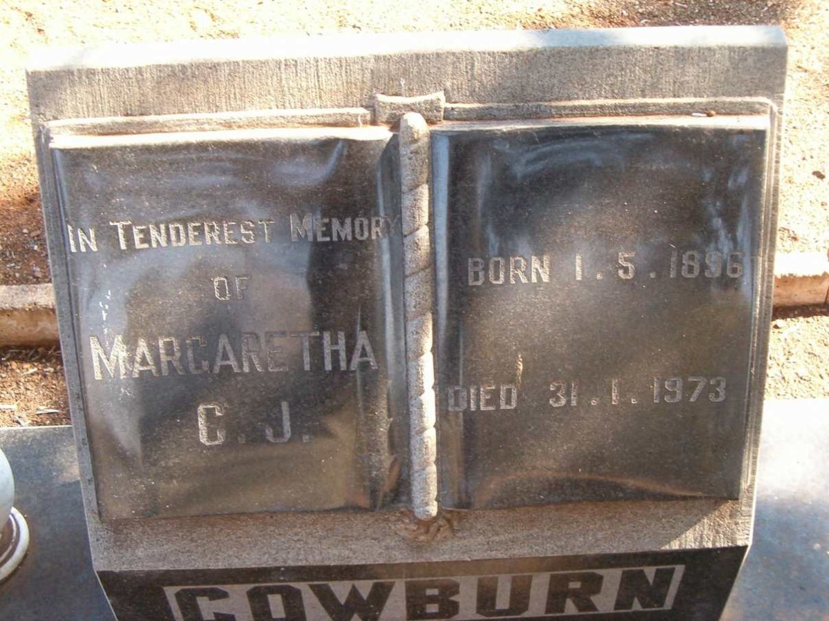COWBURN Margaretha C.J. 1896-1973