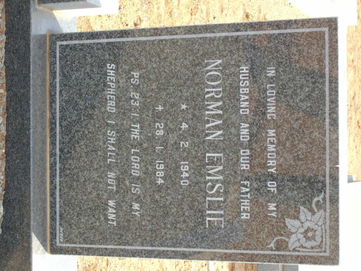 EMSLIE Norman 1940-1984
