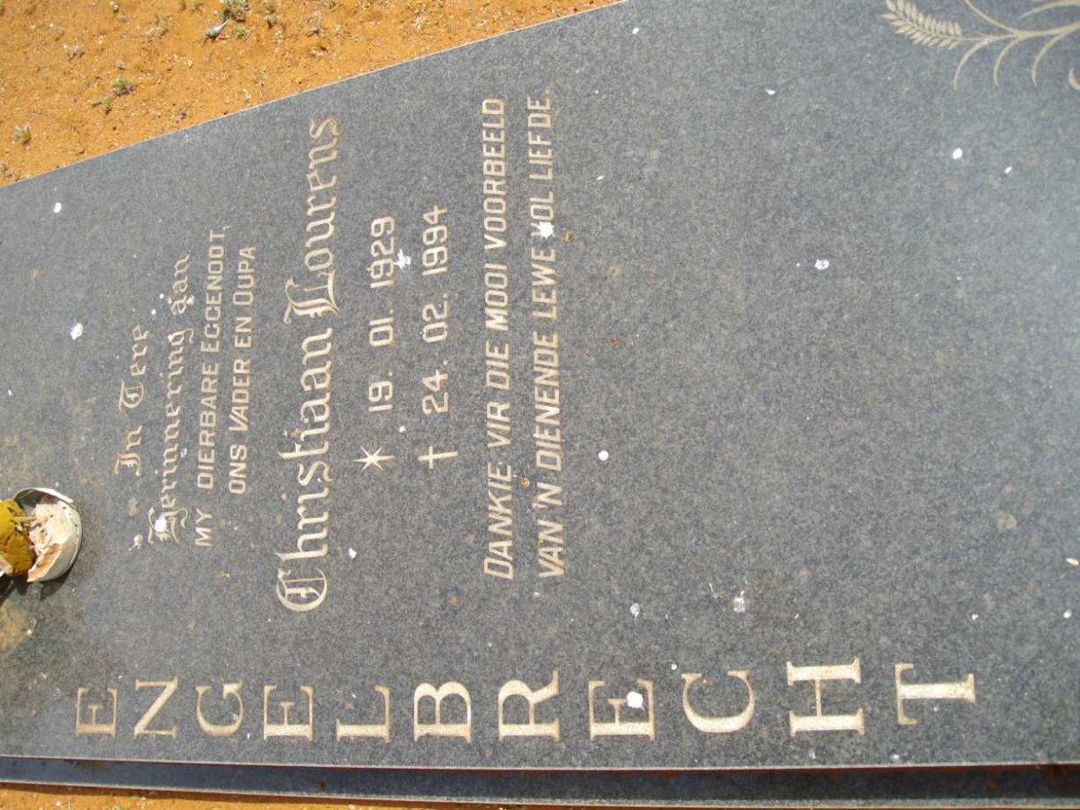 ENGELBRECHT Christiaan Lourens 1929-1994