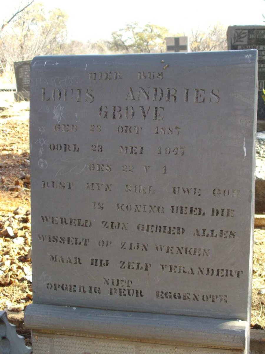 GROVE Louis Andries 1887-194?