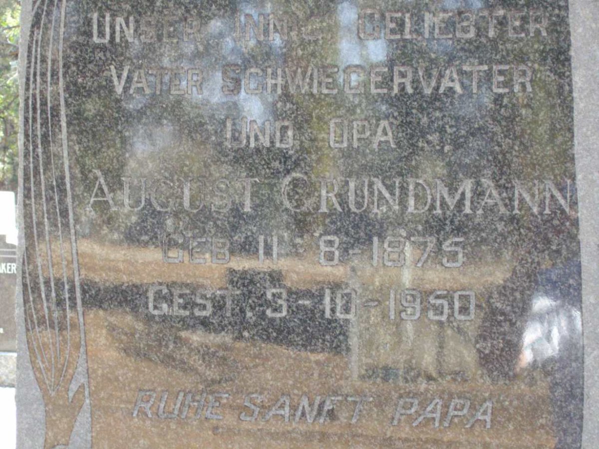 GRUNDMANN August 1875-1950