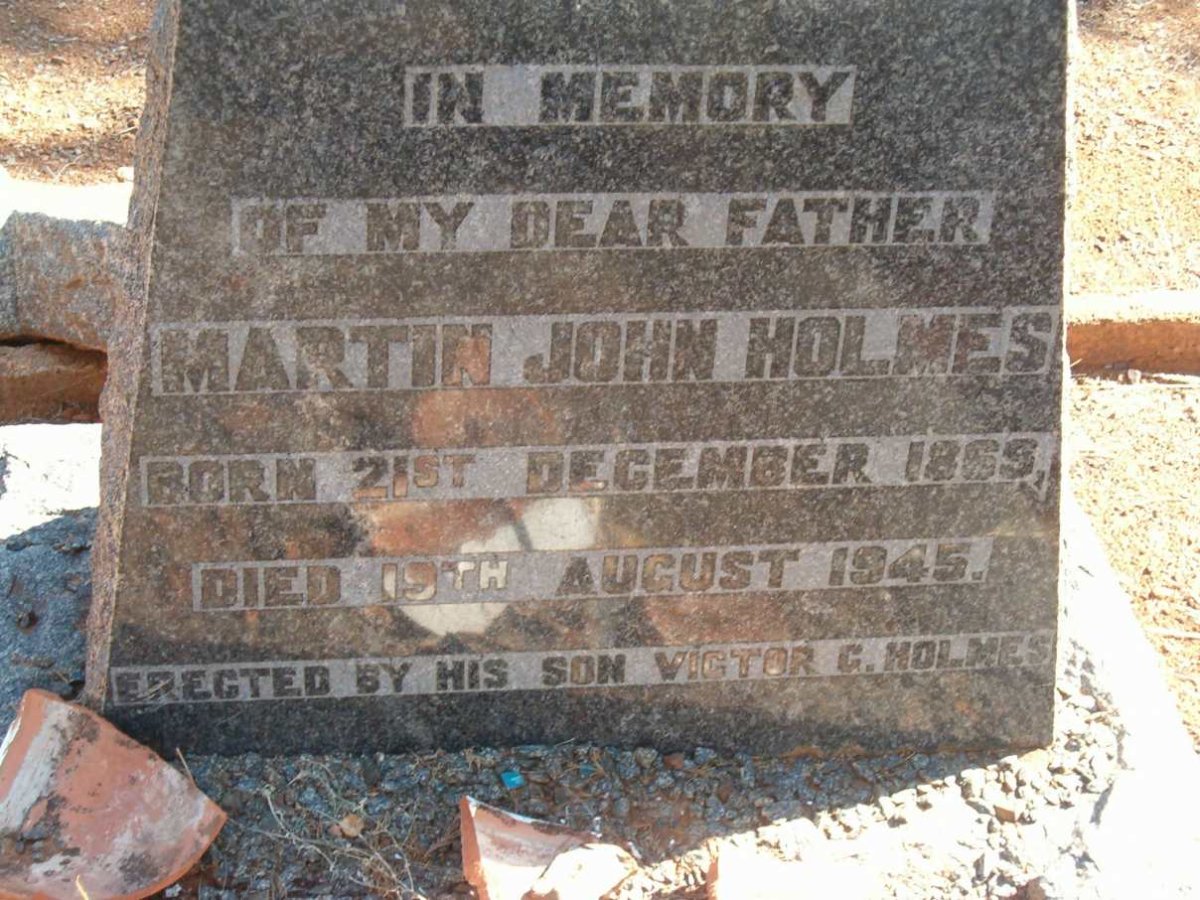 HOLMES Martin John 1869-1945