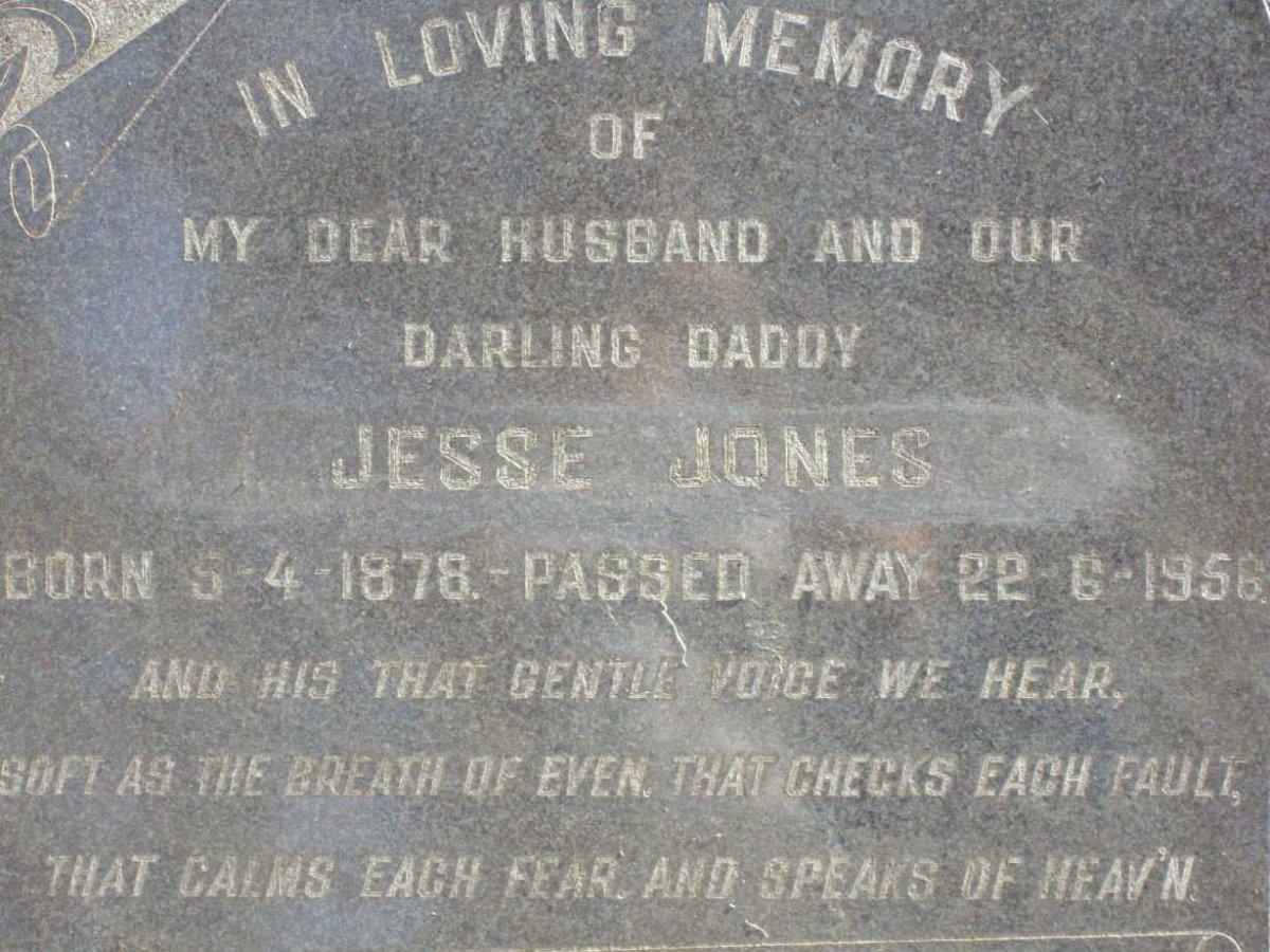 JONES Jesse 1878-1956