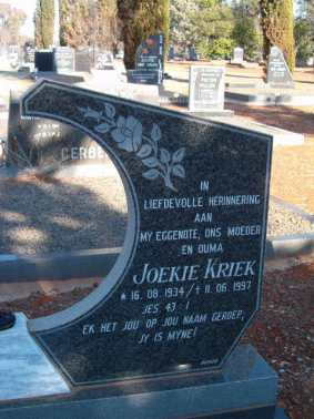 KRIEK Joekie 1934-1997