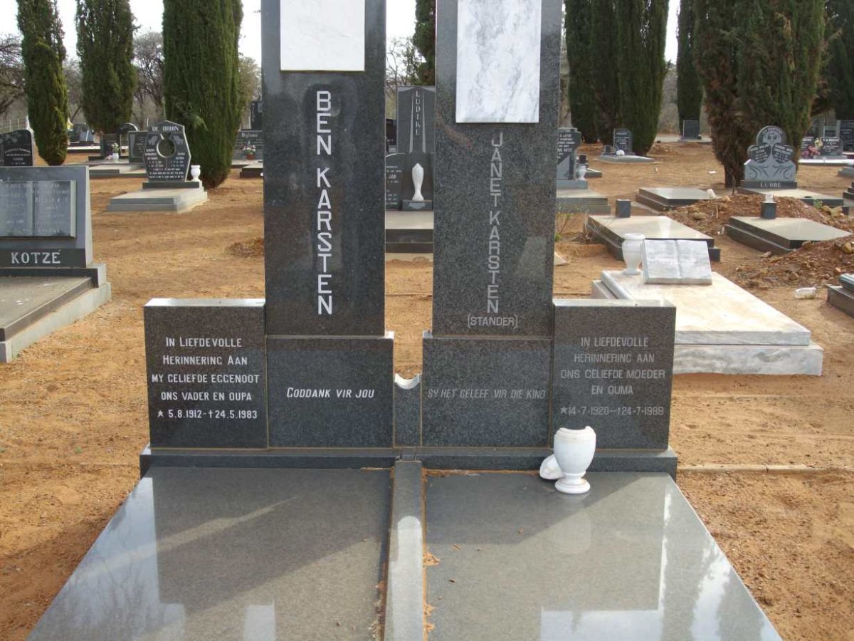 KARSTEN Ben 1912-1983 &amp; Janet STANDER 1920-1998