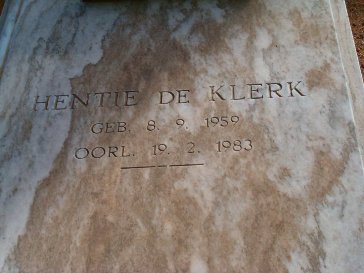 KLERK Hentie, de 1959-1983