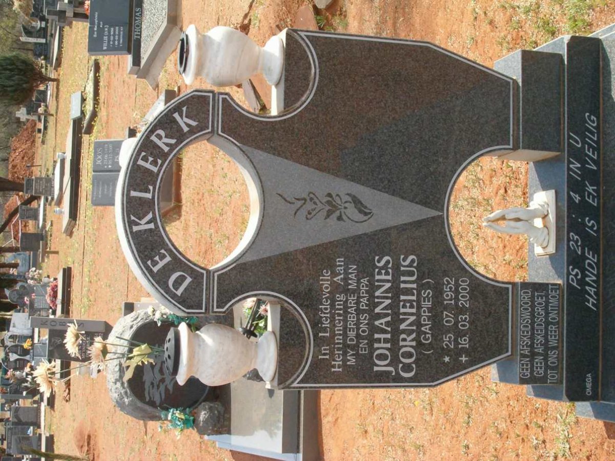 KLERK Johannes Cornelius, de 1952-2000