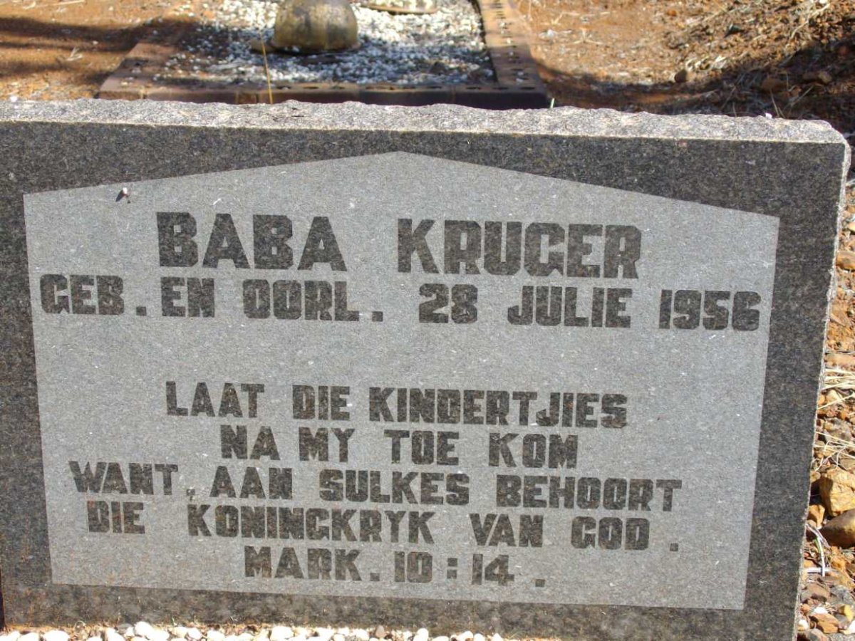 KRUGER Baba 1956-1956
