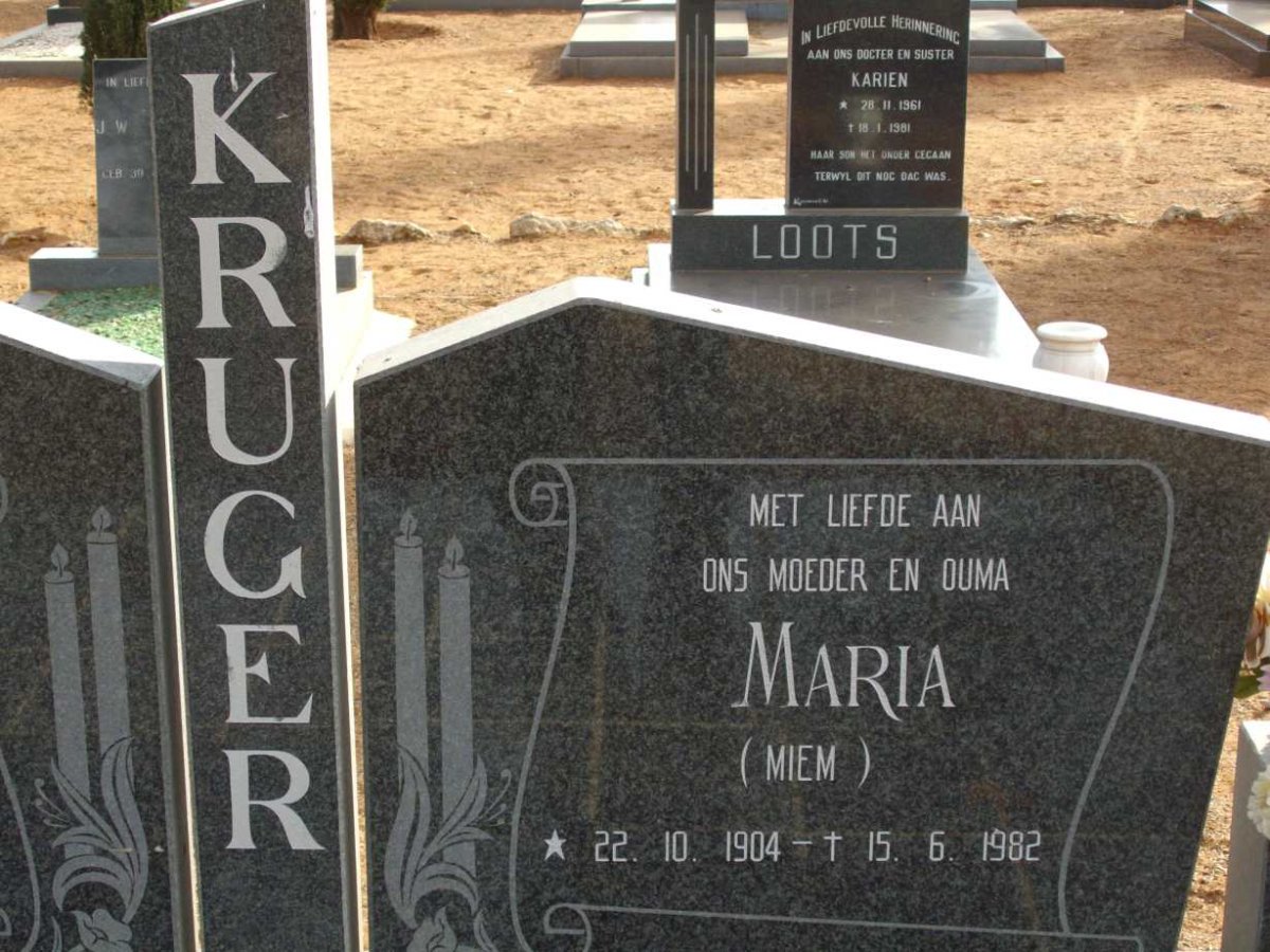 KRUGER Maria 1904-1982