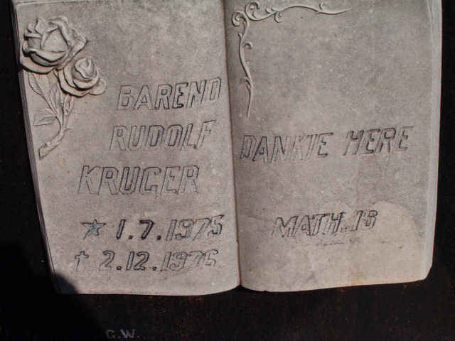 KRUGER Barend Rudolf 1975-1976