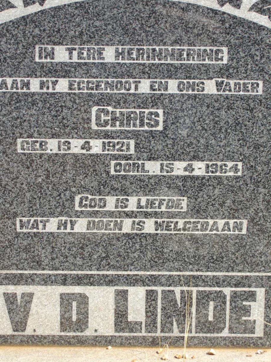LINDE Chris, V.D. 1921-1964