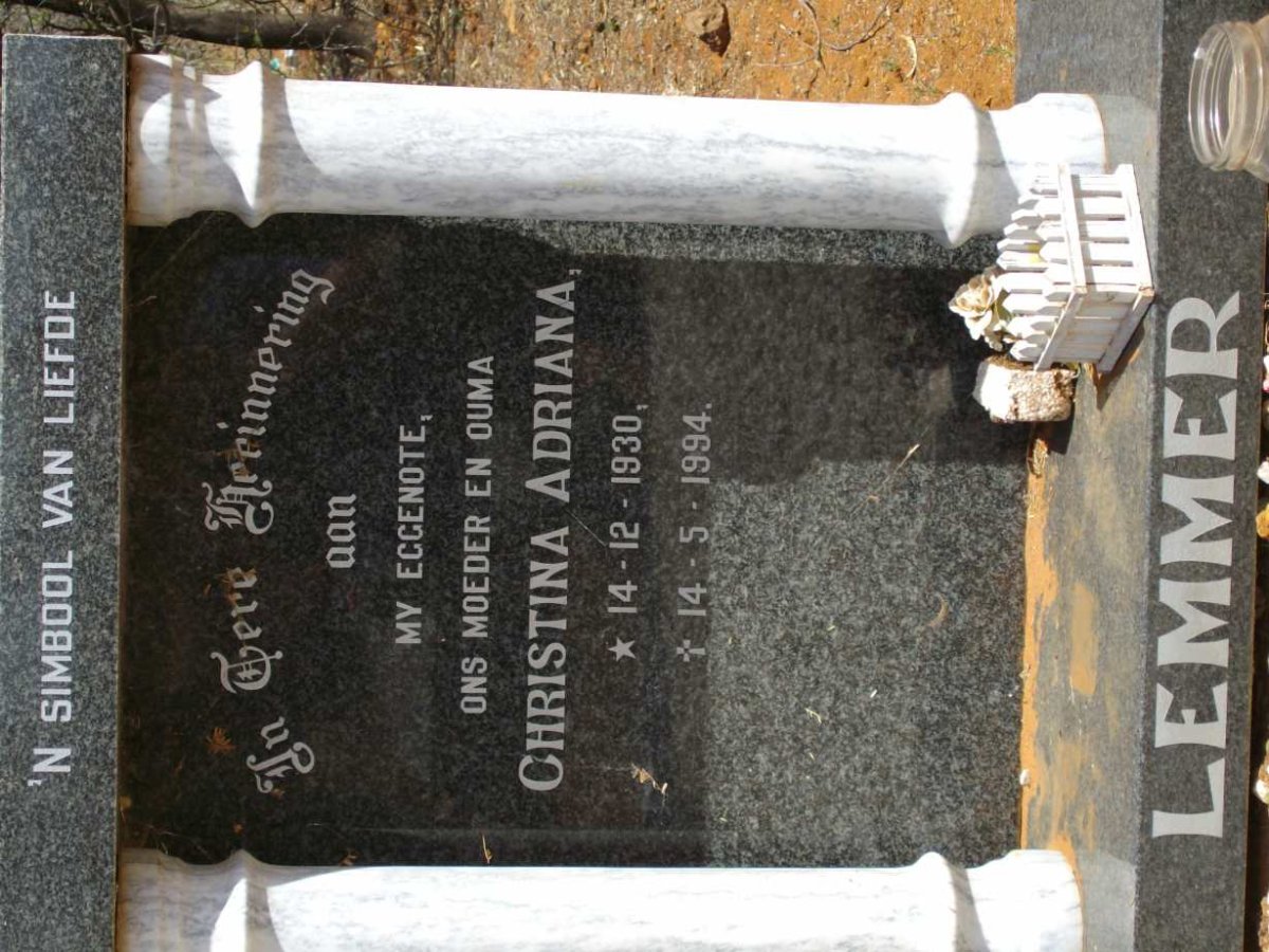 LEMMER Christina Adriana 1930-1994