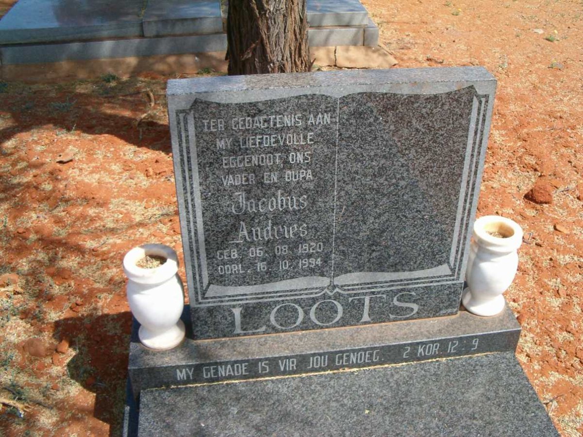 LOOTS Jacobus Andries 1920-1994