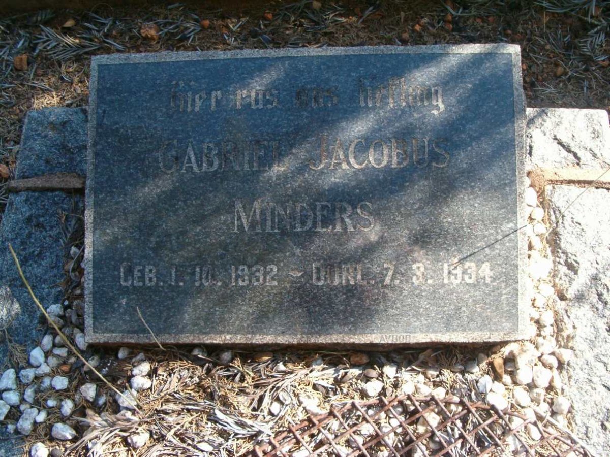 MINDERS Gabriel Jacobus 1932-1934