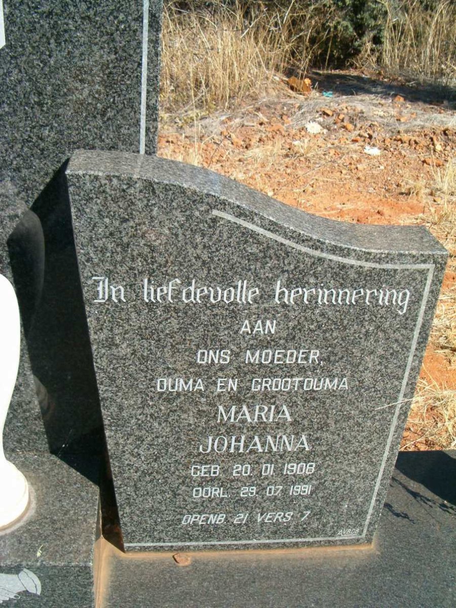 MANS Maria Johanna 1908-1991