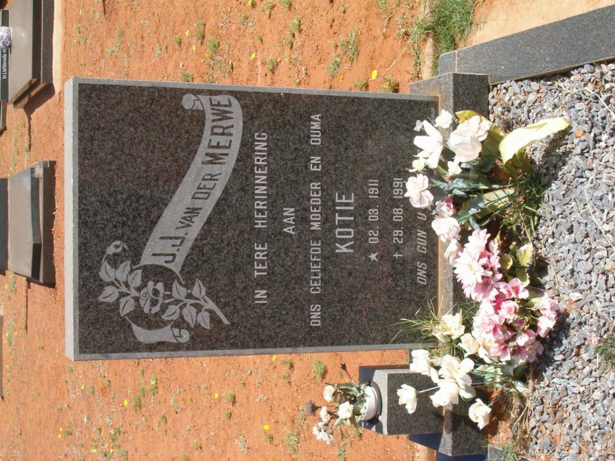 MERWE J.J., van der 1911-1991
