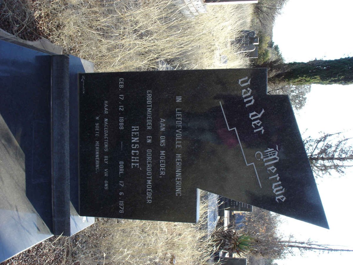 MERWE Rensché, van der 1888-1978
