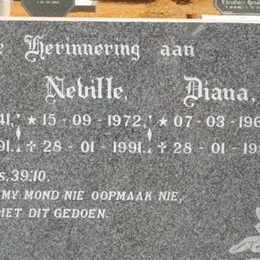 MERWE Gordon, van der 1938-1991 &amp; Janette 1941-1991 :: VAN DER MERWE Neville 1972-1991 :: VAN DER MERWE Diana 1969-1991