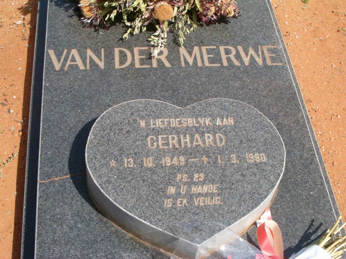 MERWE Gerhard, van der 1949-1990