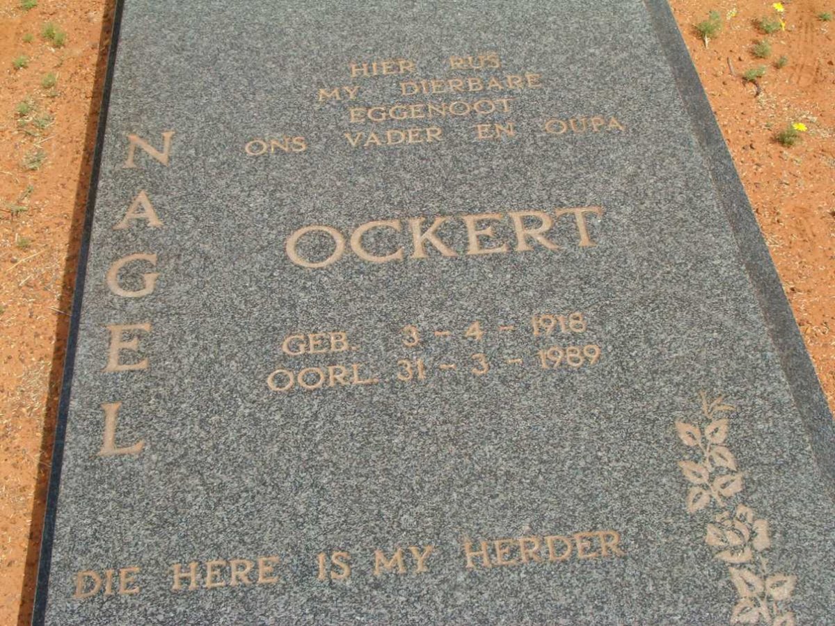 NAGEL Ockert 1918-1989