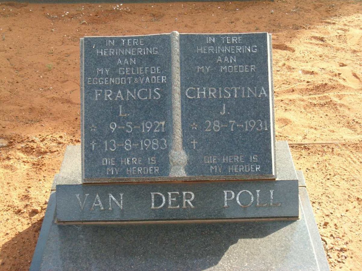POLL Francis L., van der 1921-1983 &amp; Christina 1931-