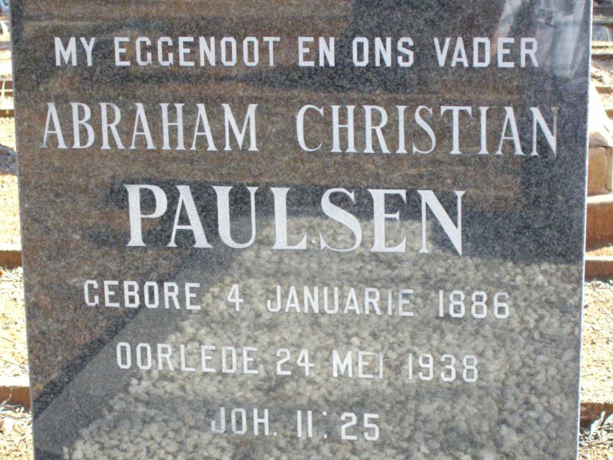 PAULSEN Abraham Christian 1886-1938