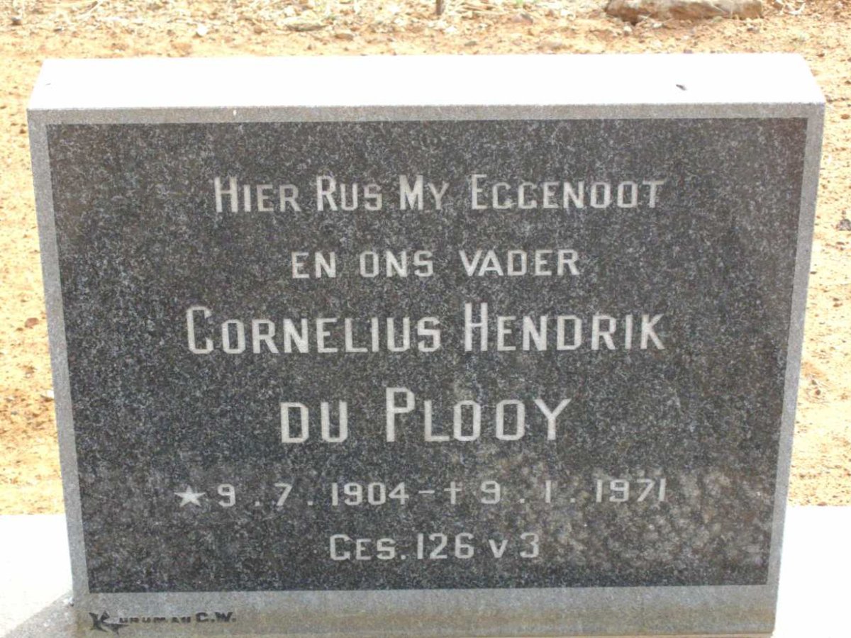 PLOOY Cornelius Hendrik, du 1904-1971
