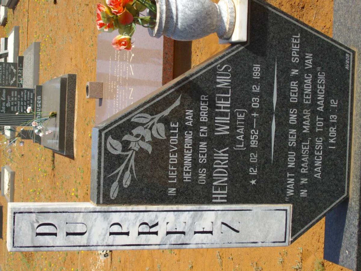 PREEZ Hendrik Wilhelmus, du 1952-1991