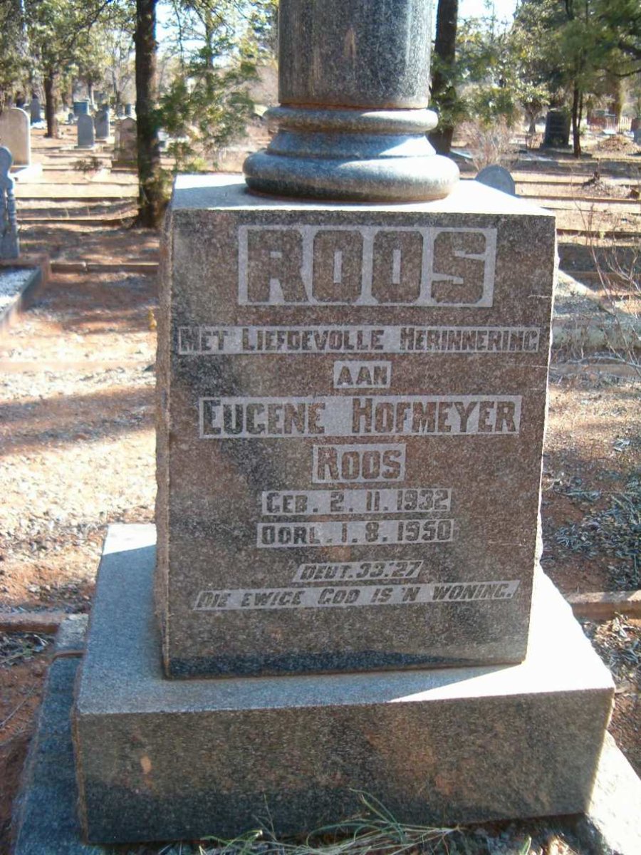 ROOS Eugene Hofmeyer 1932-1950