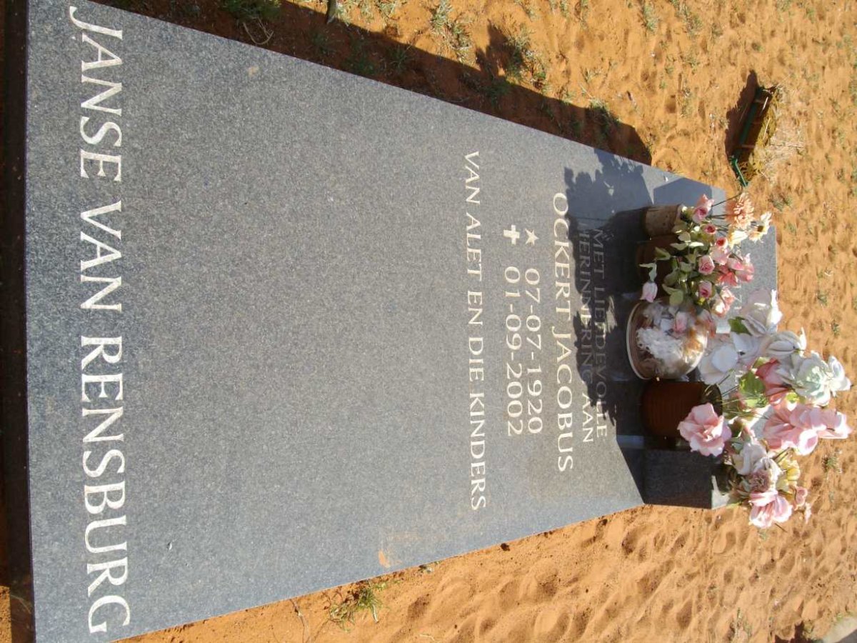 RENSBURG Ockert Jacobus, Janse van 1920-2002