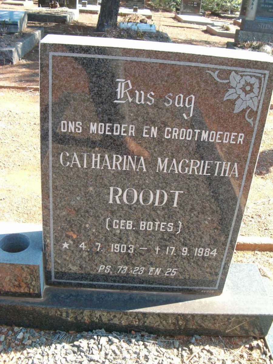ROODT Catherina Magrietha nee BOTES 1903-1984