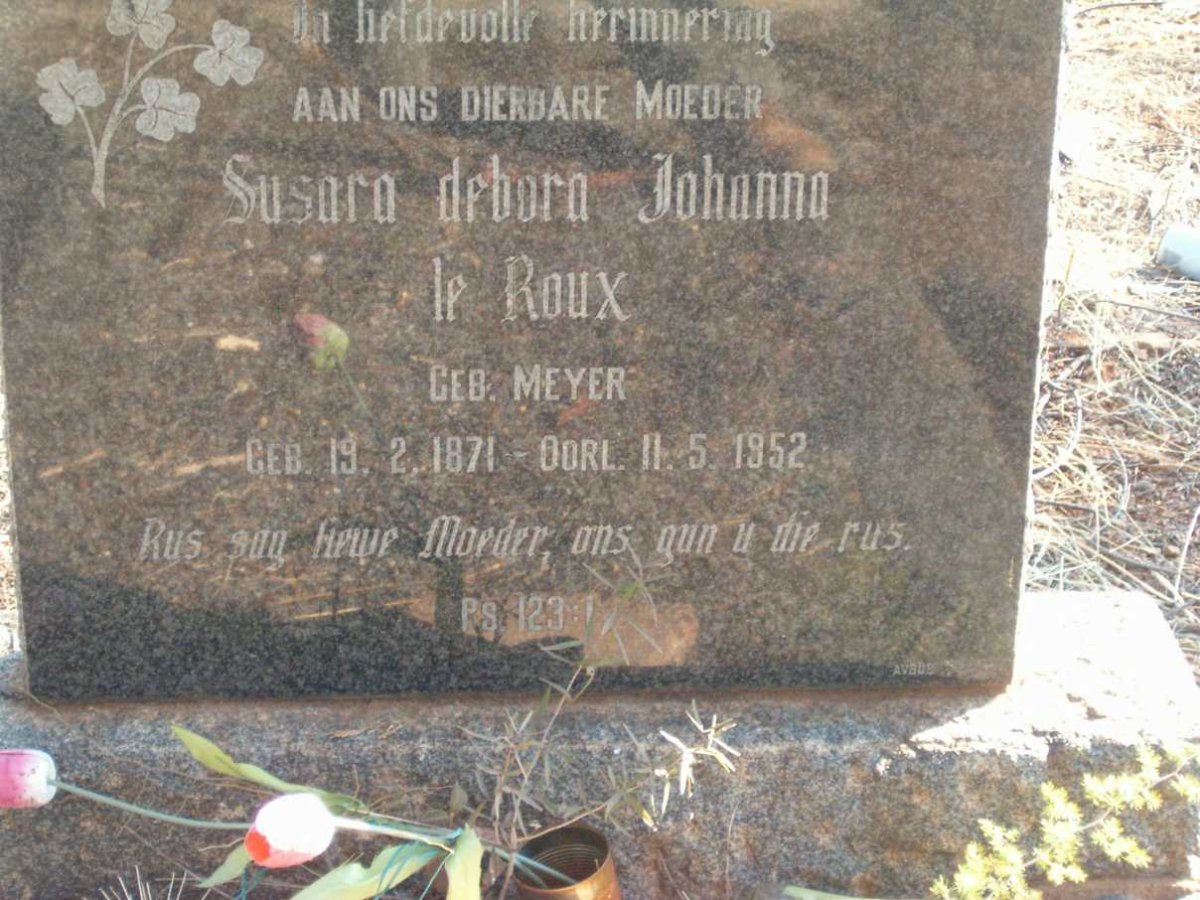 ROUX Susara Debora Johanna, le nee MEYER 1871-1952