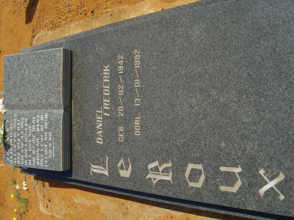 ROUX Daniel Frederik, le 1942-1992