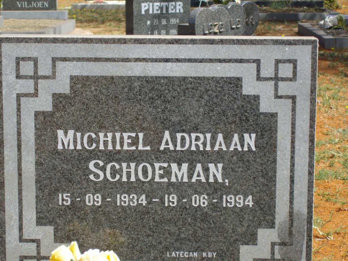 SCHOEMAN Michiel Adriaan 1934-1994