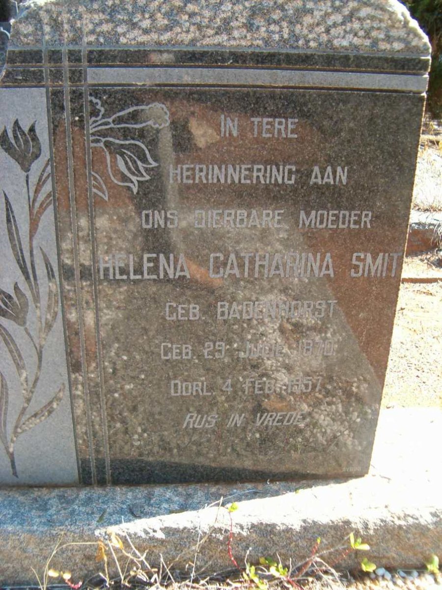 SMIT Helena Catherina nee BADENHORST 1870-1957