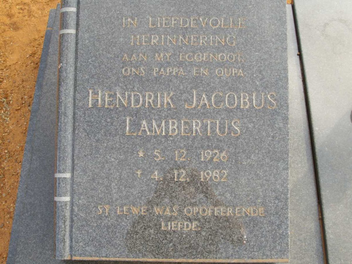 STORM Hendrik Jacobus Lambertus 1926-1982